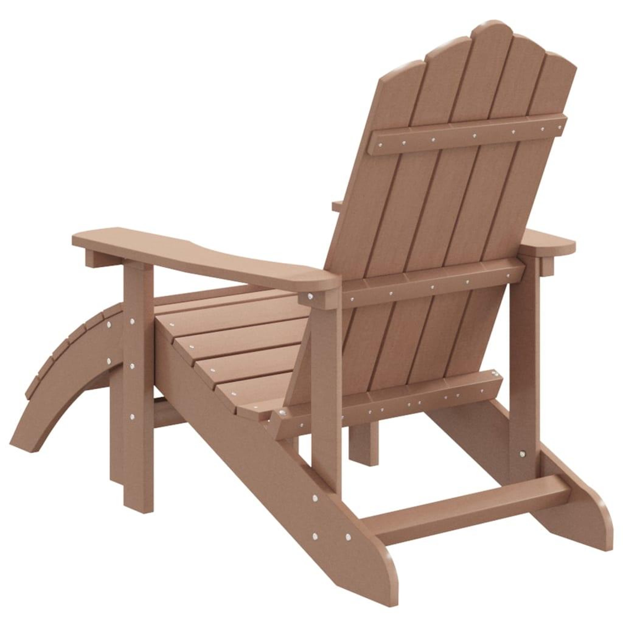 Voir la diapositive 5 : VIDAXL Chaise de jardin Adirondack avec repose-pied PEHD marron
