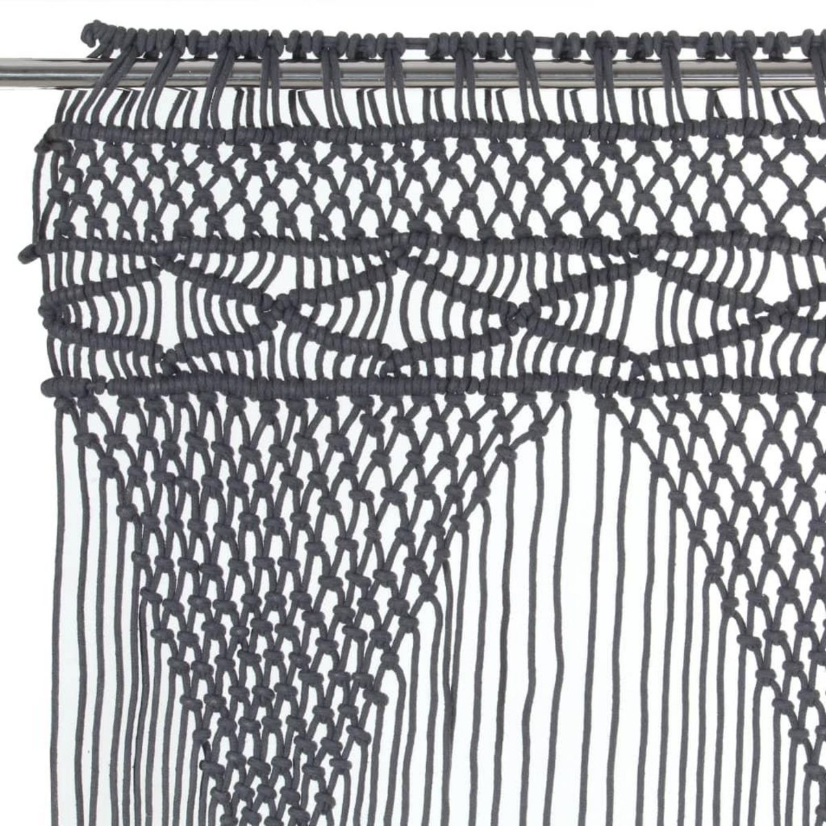 VIDAXL Rideau en macrame Anthracite 140x240 cm Coton