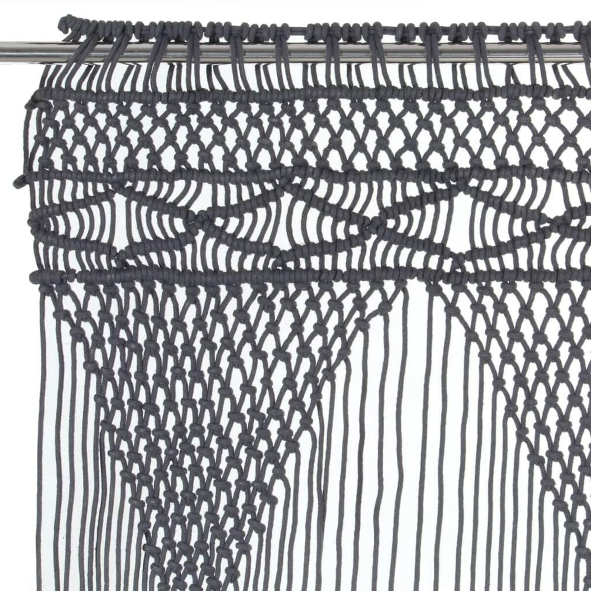 VIDAXL Rideau en macrame Anthracite 140x240 cm Coton