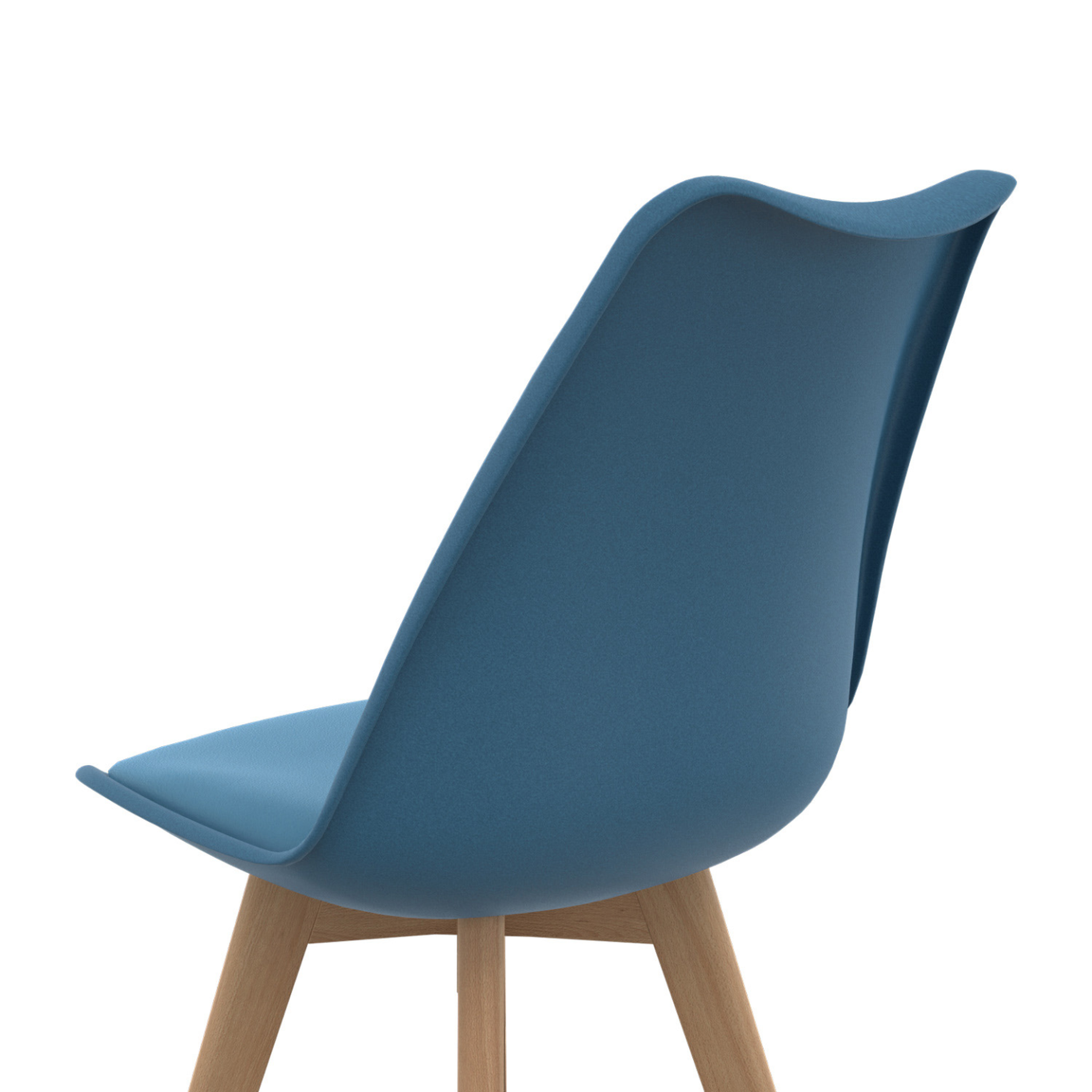Voir la diapositive 6 : ID MARKET Lot de 6 chaises scandinaves sara mix color bleu canard x3 et blanc x3