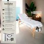 Voir la diapositive 2 : tectake Table de massage portable et pliante à 3 zones largeur 70 cm et rembourrage 10 cm blanc