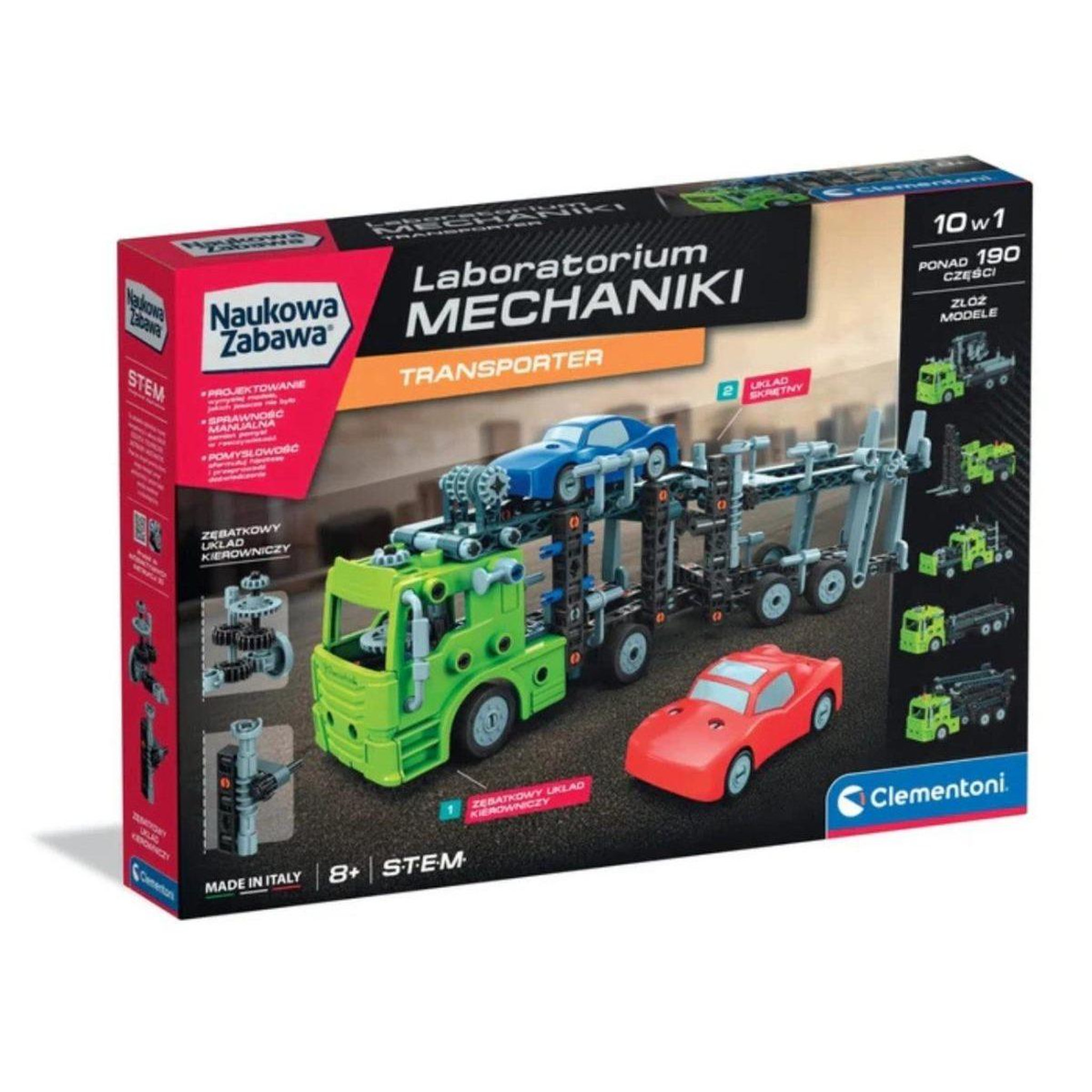 CLEMENTONI Coffret scientifique  50249 science  and  jeu - labo mécanique camion porte-engins