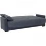 Voir la diapositive 5 : MARKET24 Canapé clic clac 3 places - Tissu gris - Matelas 17 cm - L223 x P96 x H 103 cm - MEGAN