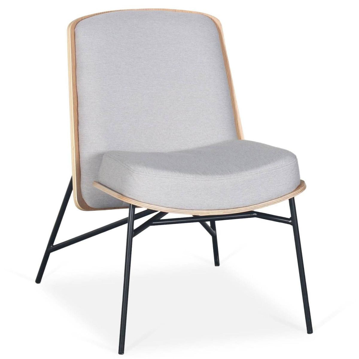 Paris Prix Fauteuil Design  Vincente  80cm Gris Clair