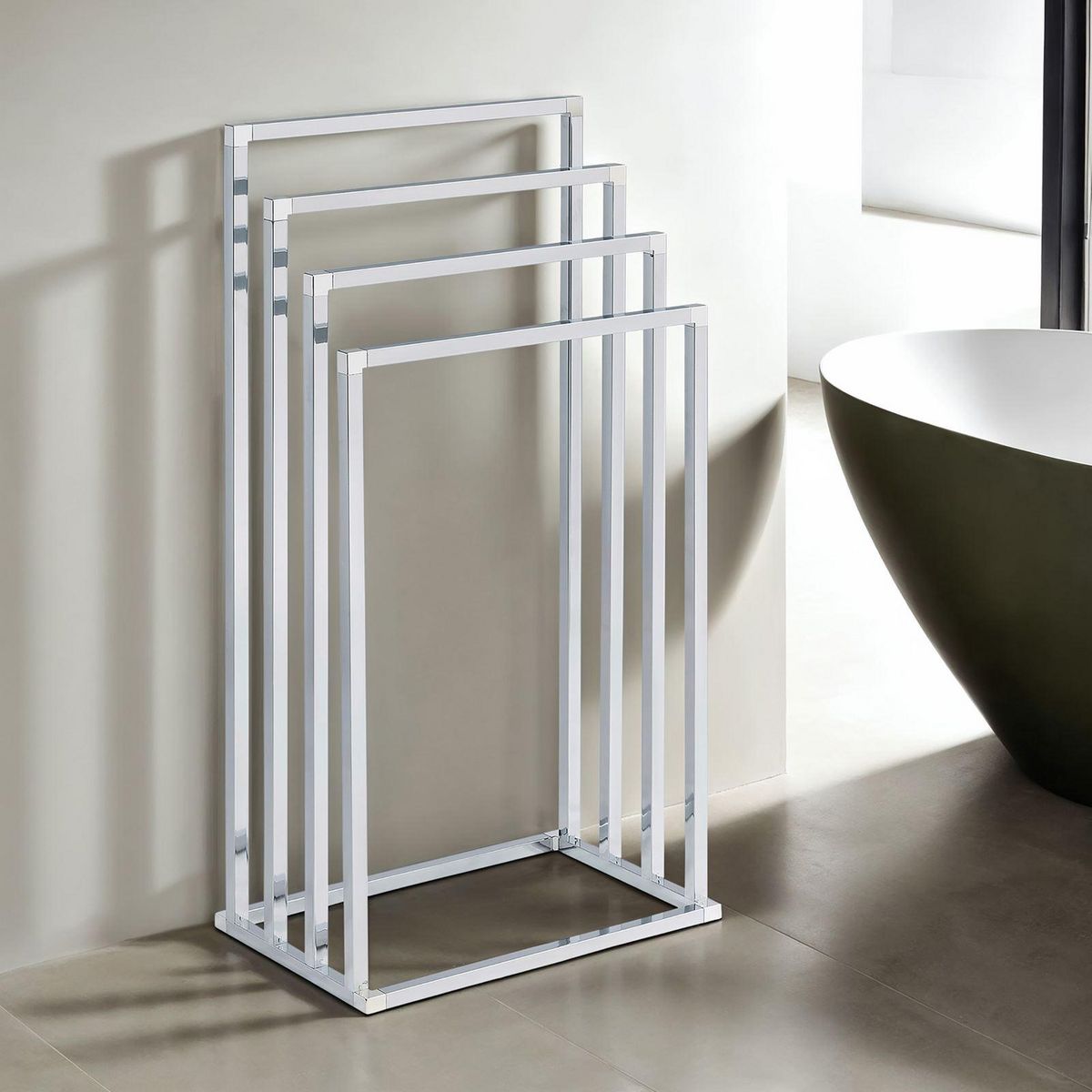 IDIMEX Porte-serviettes sur pied SENZA en métal