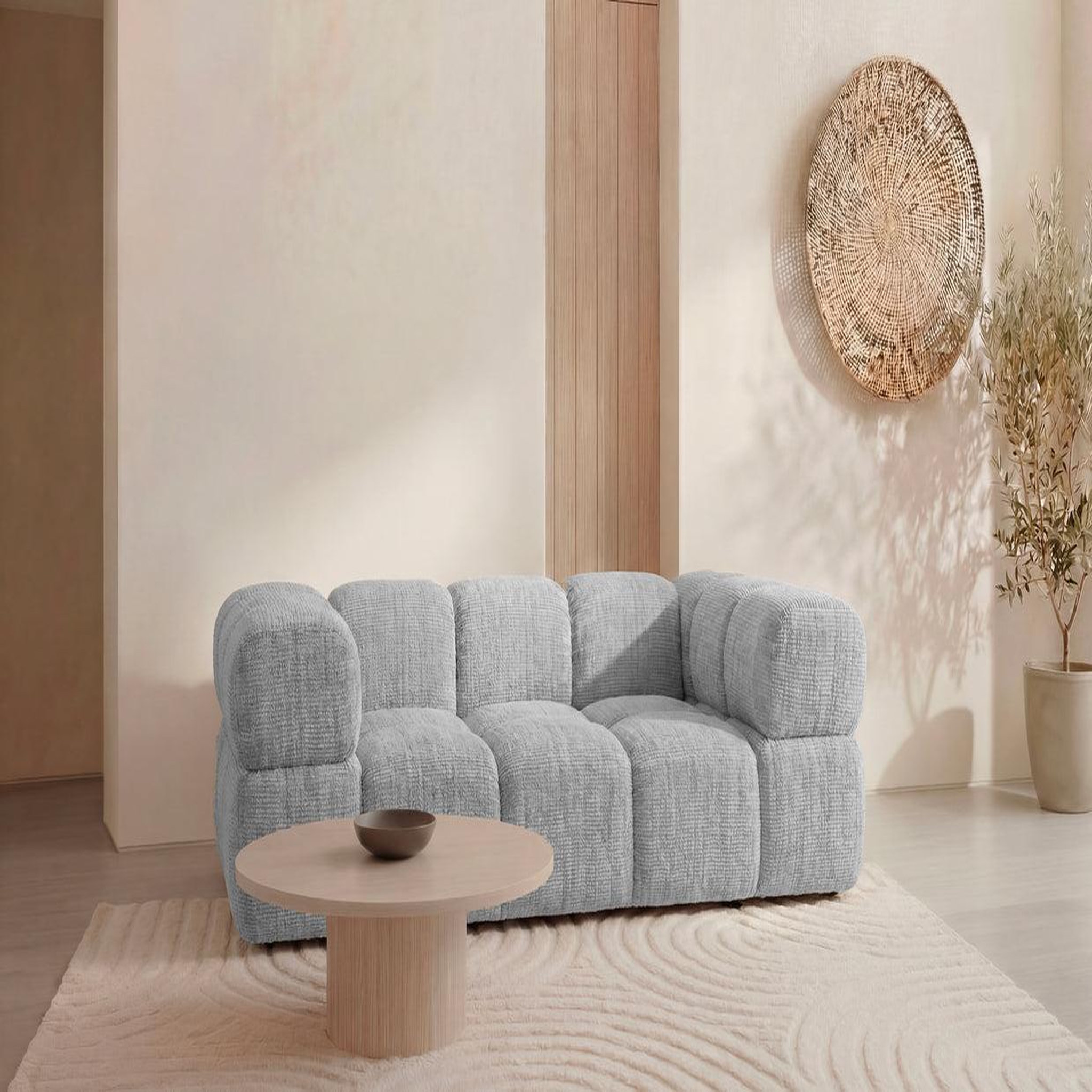 Voir la diapositive 2 : CASANOVA PARIS Gustave - canapé droit tissu chenille 2 places
