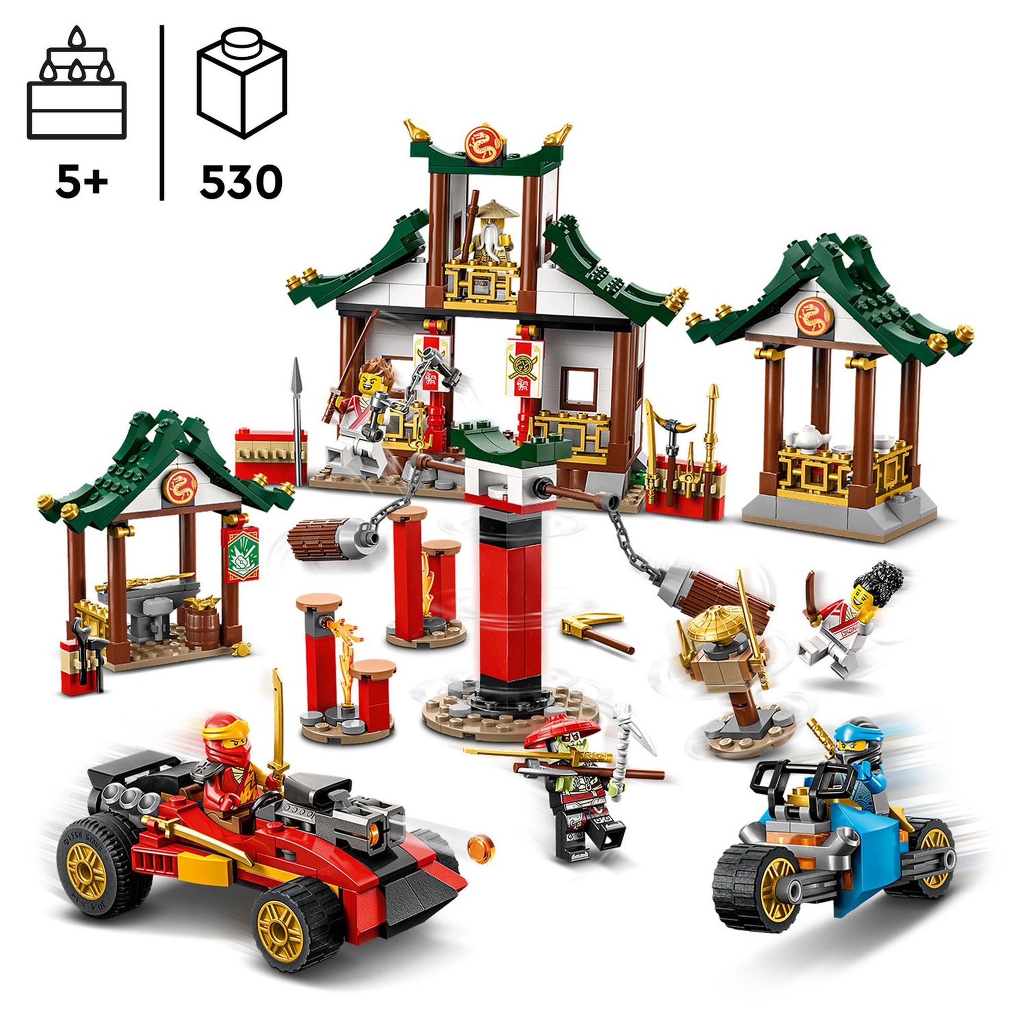 Voir la diapositive 4 : LEGO NINJAGO 71787 La Boîte de Briques Créatives Ninja, pour Construire un Parcours d'Obstacles, une Voiture Ninja, une Moto et 6 Minifigurines