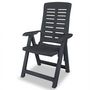 Voir la diapositive 3 : VIDAXL Chaises inclinables de jardin lot de 2 Plastique Anthracite