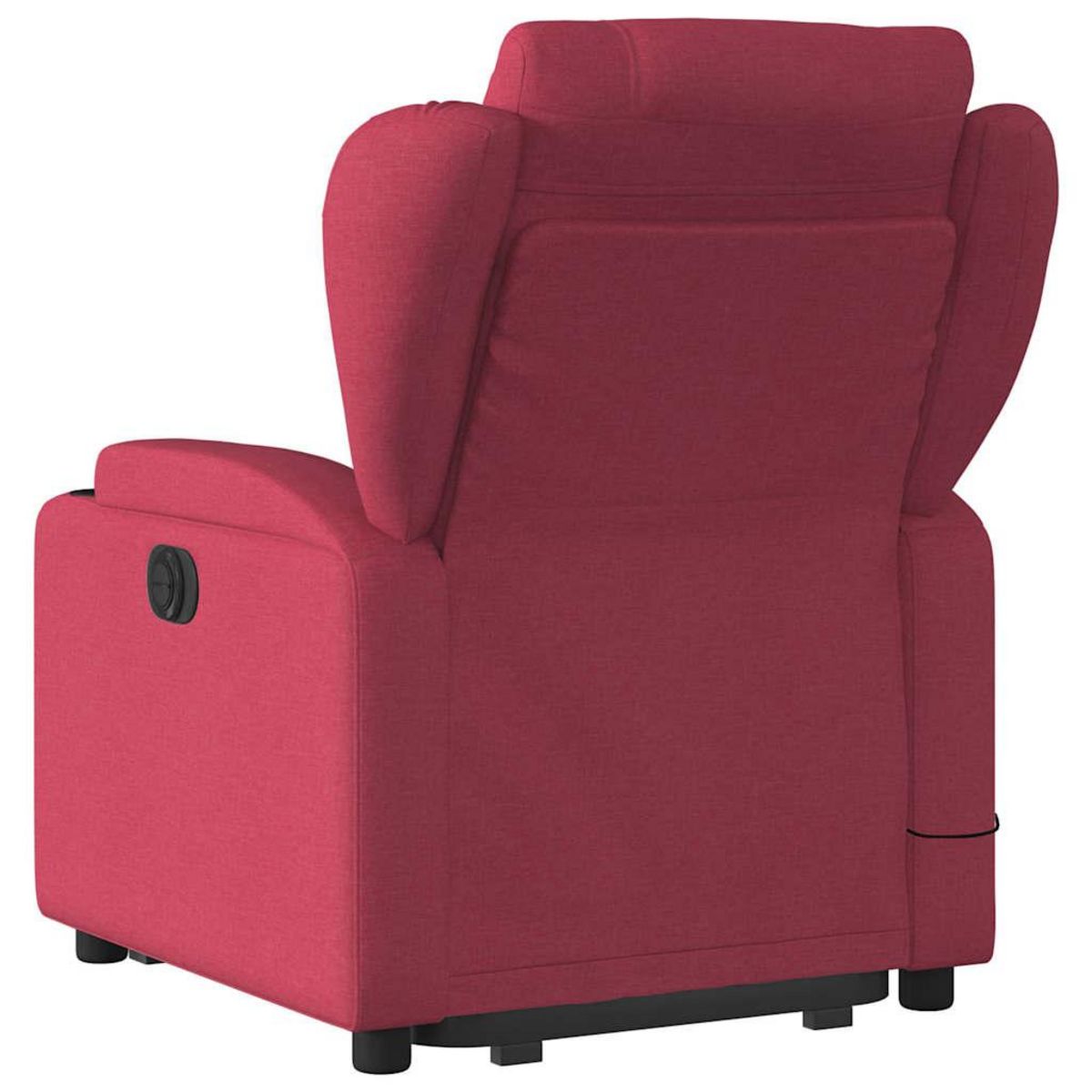 VIDAXL Fauteuil inclinable de massage electrique Rouge bordeaux Tissu