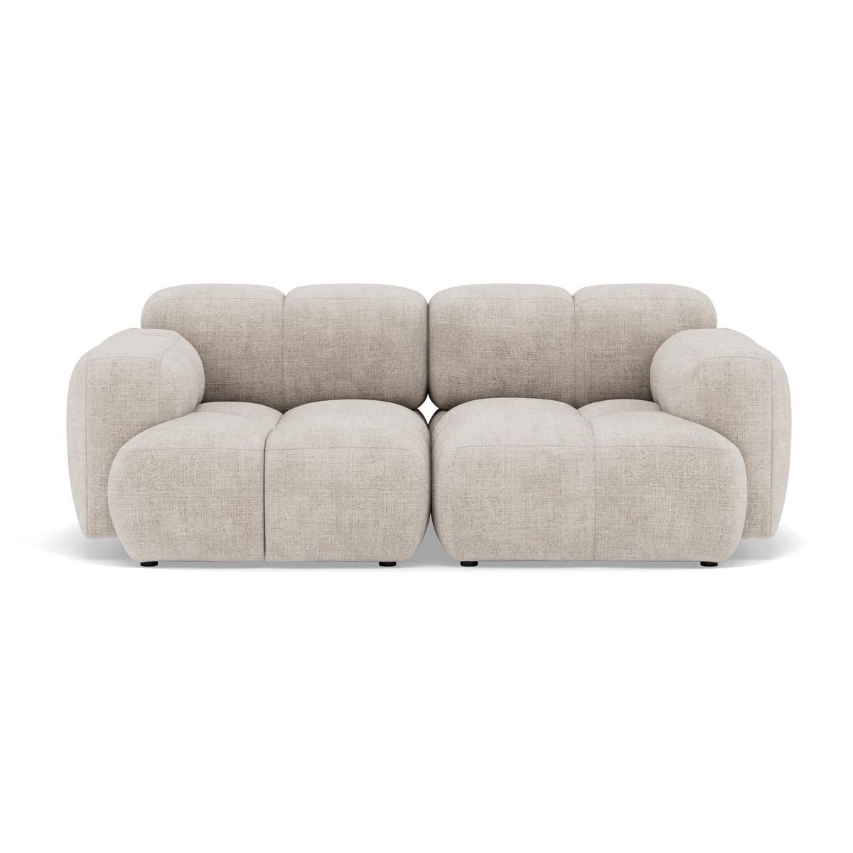 LISA DESIGN Grace - canapé modulable 2 places en velours texturé