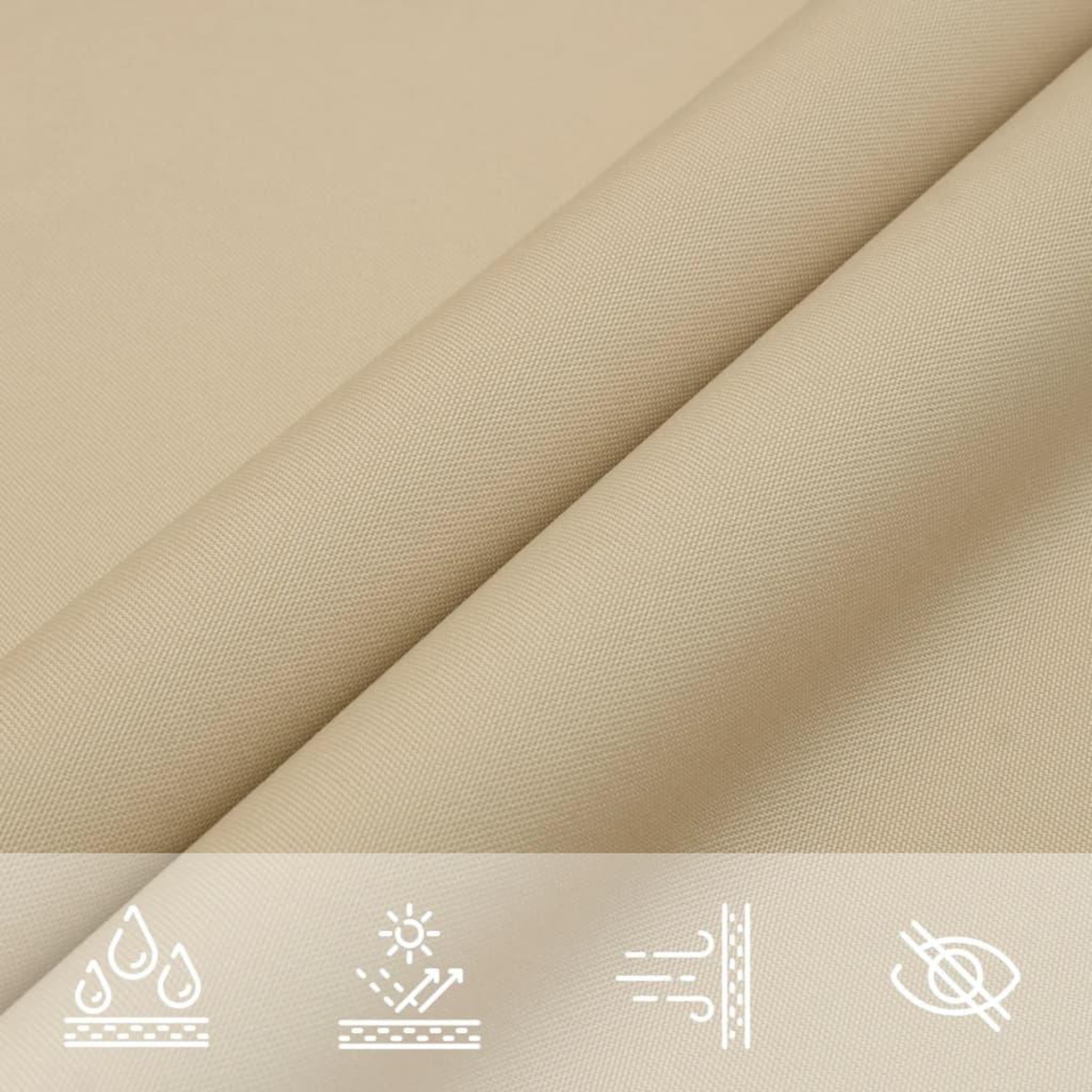 Voir la diapositive 4 : VIDAXL Voile de parasol tissu oxford triangulaire 4x4x4 m beige