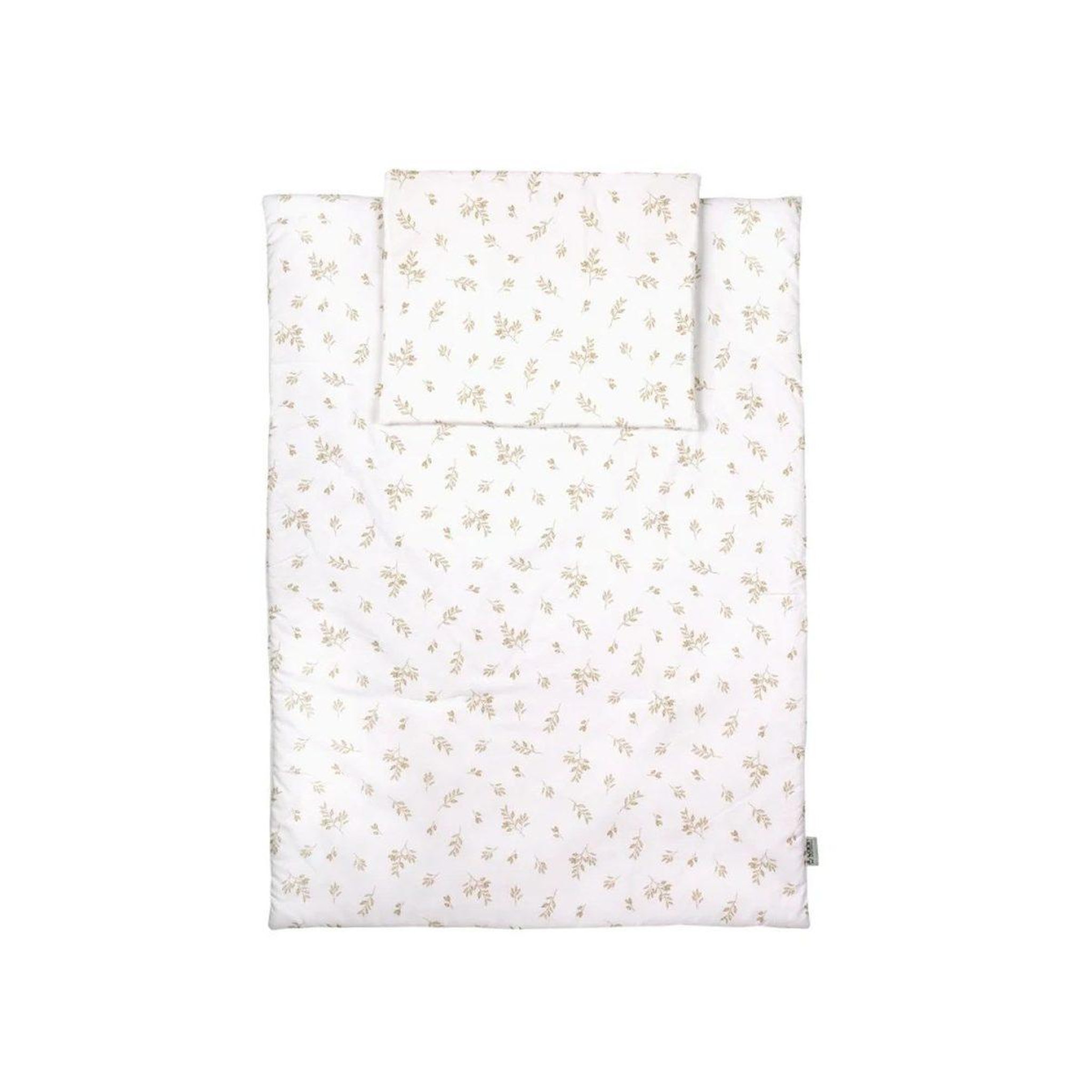 Voir la diapositive 2 : WALDIN Parure de lit bébé couette et oreiller 120 × 90 cm - taille L - feuilles brunes