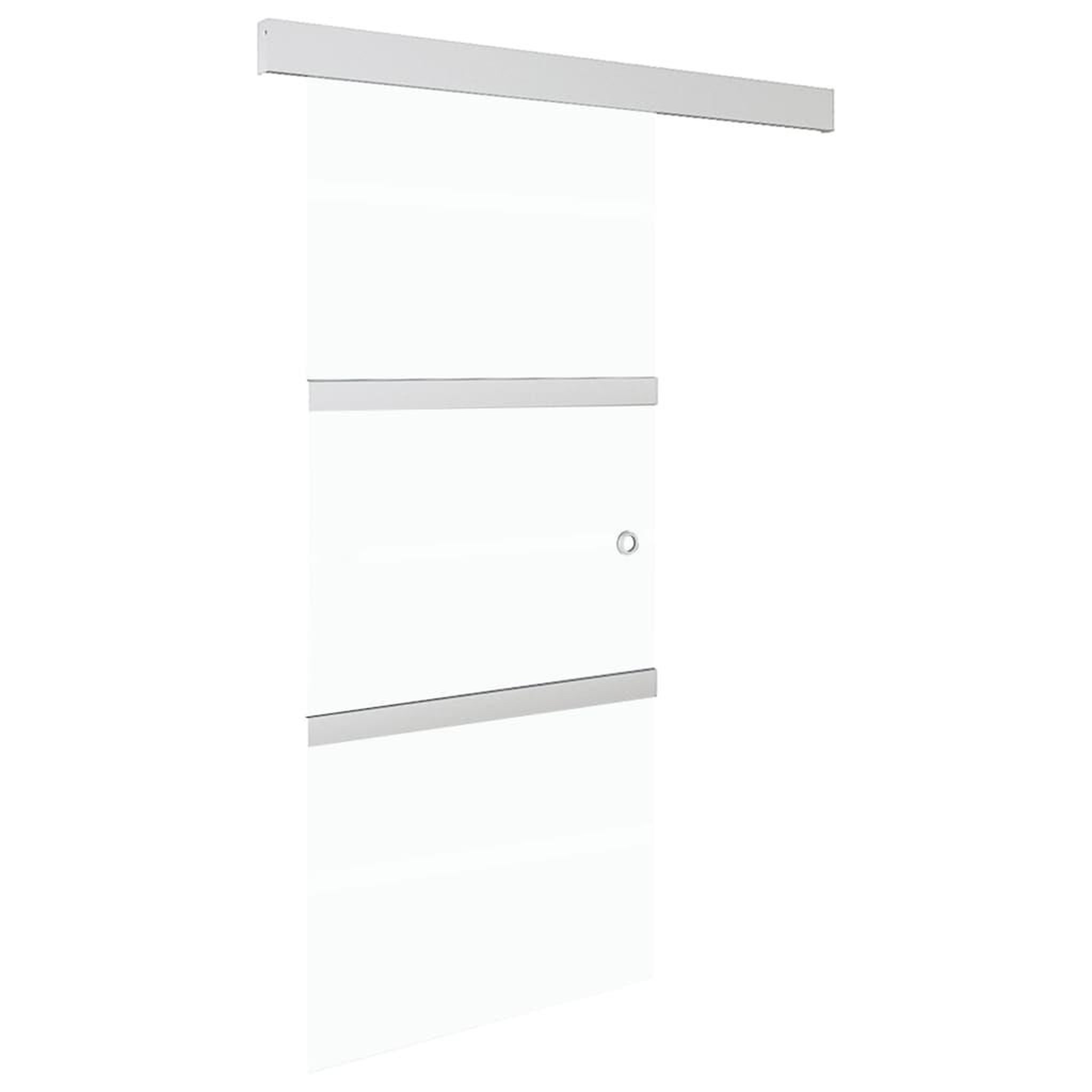 Voir la diapositive 2 : VIDAXL Porte coulissante Verre ESG et aluminium 90x205 cm Argente