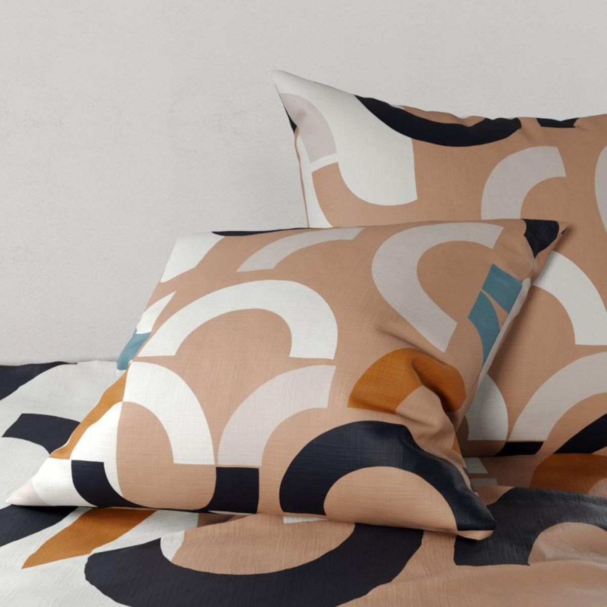 ATELIER DU COTON Housse de couette 240x220 IGOR + 2 taies coton 57 fils