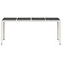 Voir la diapositive 5 : VIDAXL Table de jardin avec dessus en verre blanc resine tressee