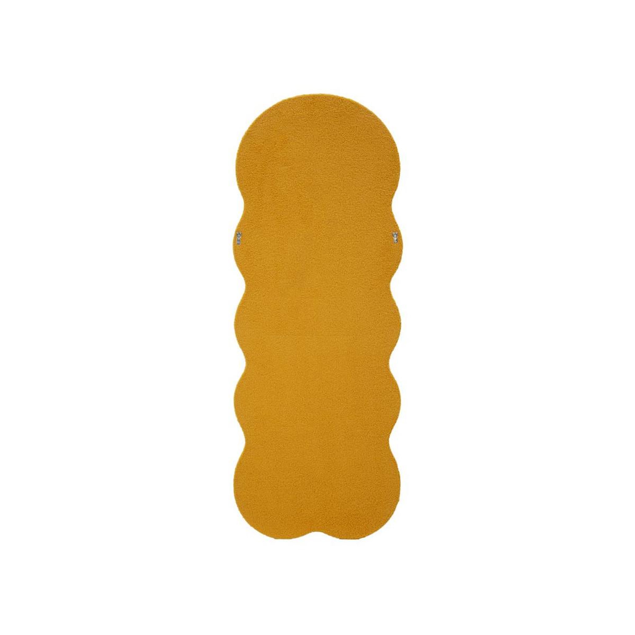Voir la diapositive 6 : Paris Prix Miroir mural en tissu bouclé  teddy  160cm moutarde