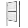 Voir la diapositive 3 : ID MARKET Portillon de jardin 105 x 125 cm en acier gris anthracite avec serrure et poignée