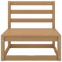Voir la diapositive 2 : VIDAXL Canape central de jardin marron miel bois de pin massif