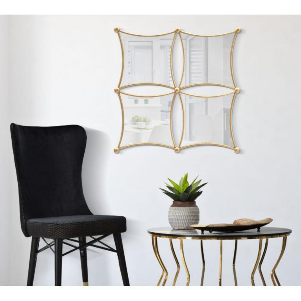 Paris Prix Miroir Mural Composition Déco  Jalo  68cm Or