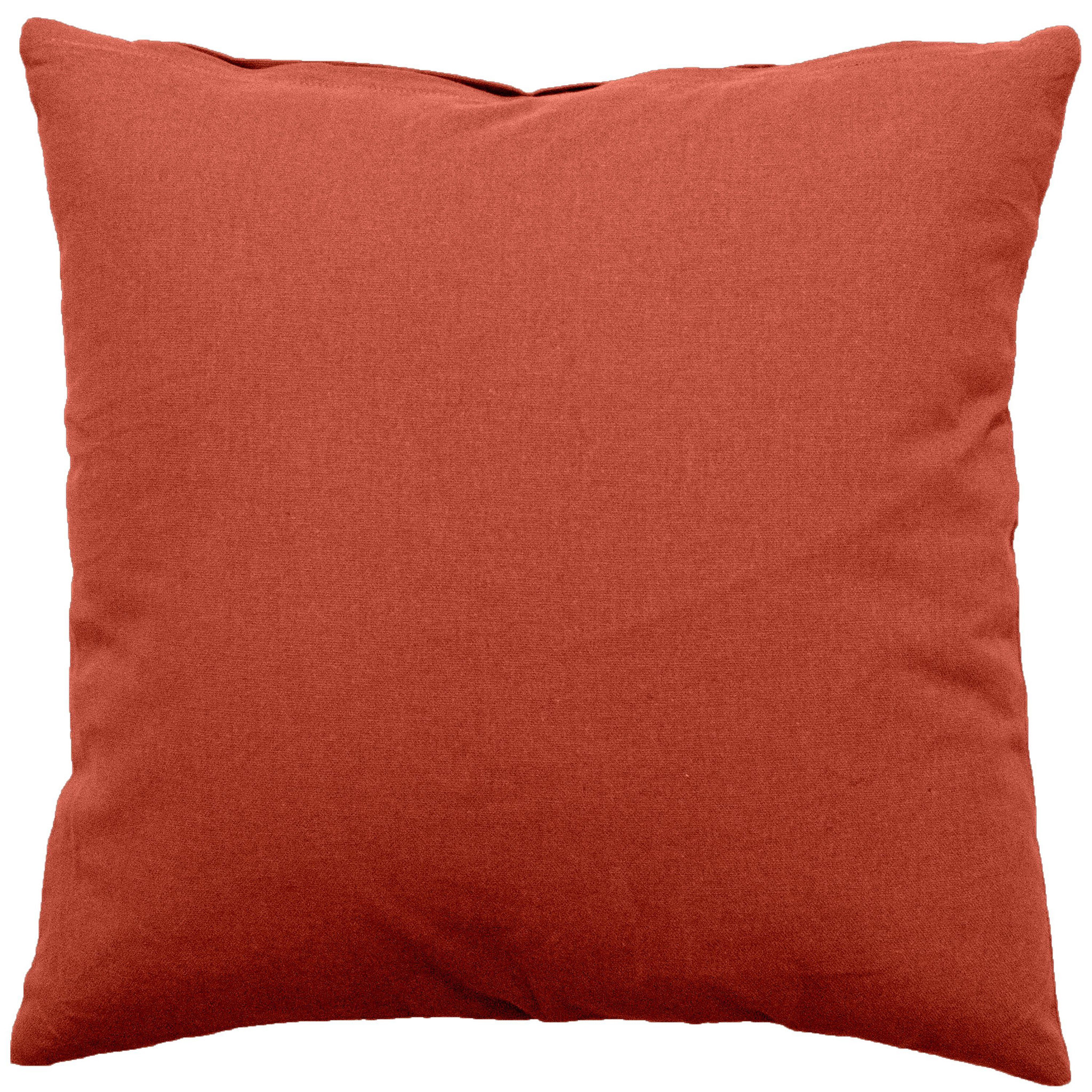 TOILINUX Grand coussin déhoussable panama - 60 x 60 cm - marron chocolat fondant