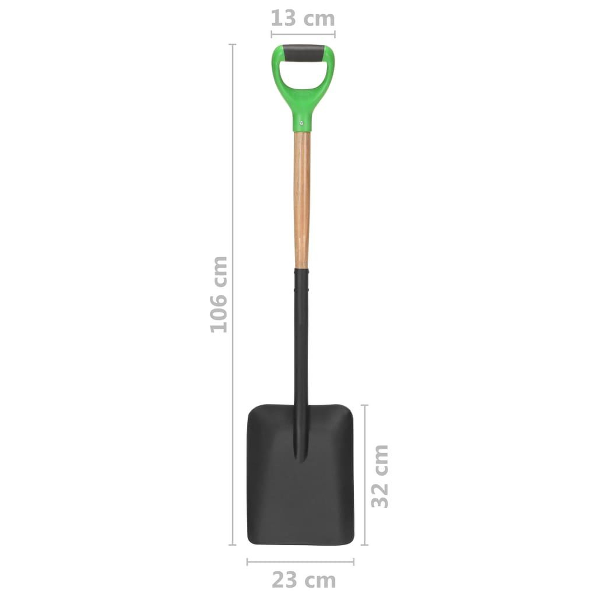 Voir la diapositive 6 : VIDAXL Pelle de jardin avec poignee en D Acier et bois dur