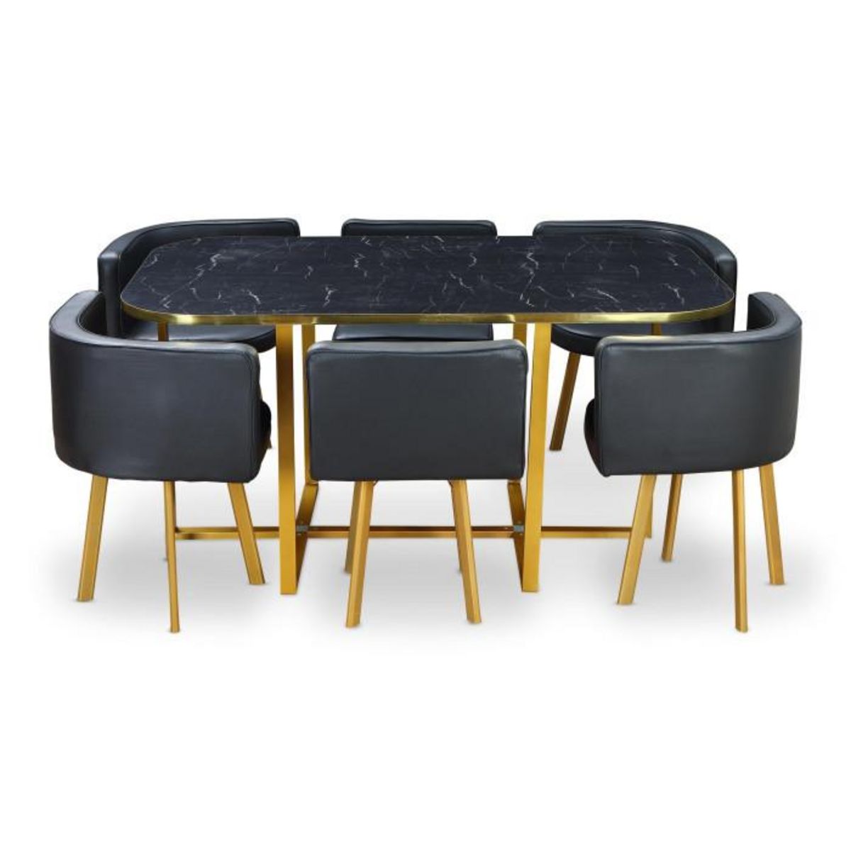 Paris Prix Ensemble Table & Chaises  Oslo  150cm Noir
