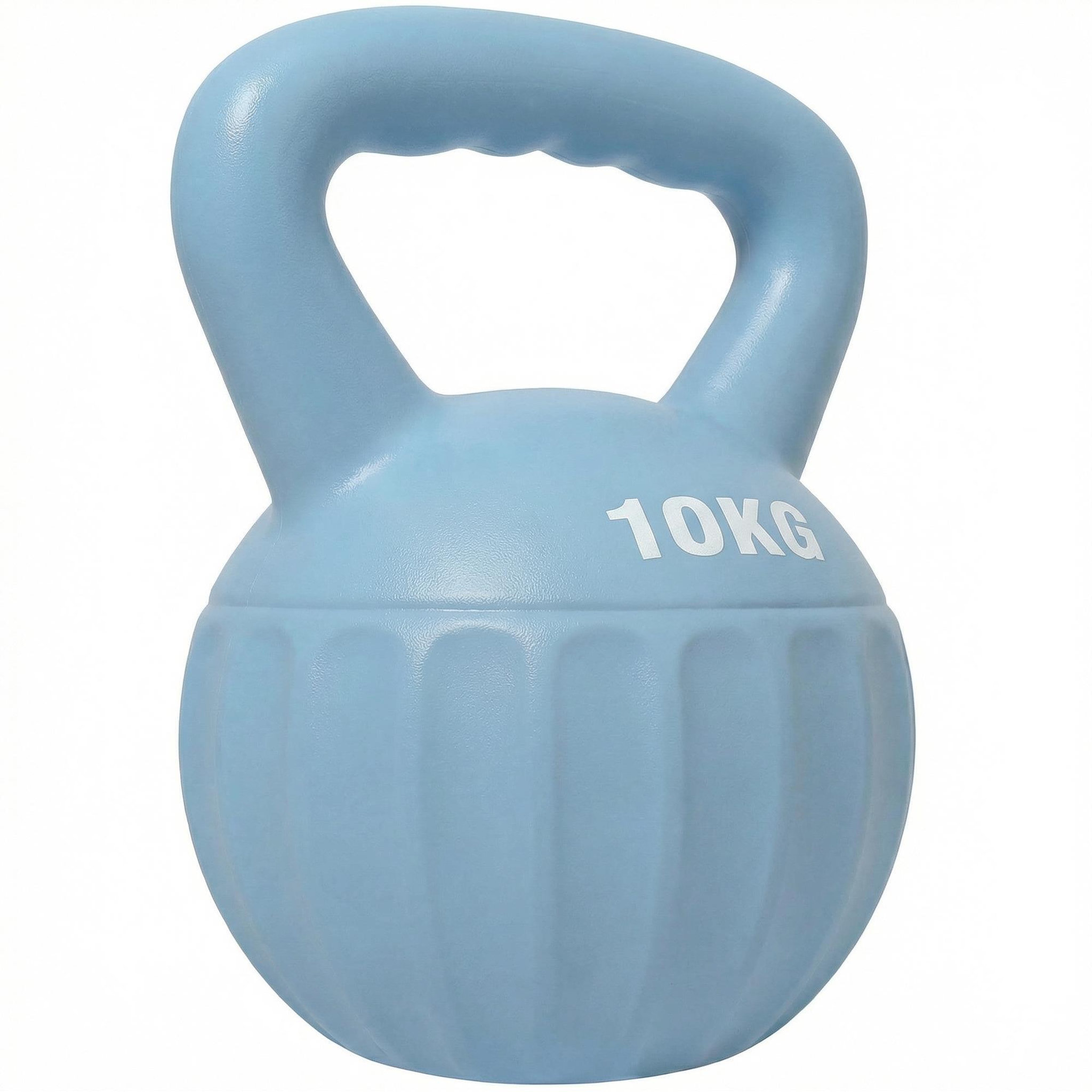 HOMCOM Kettlebell 10 kg - prise ergonomique - entraînement musculaire & haltérophilie - pp bleu ciel