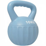 HOMCOM Kettlebell 10 Kg - prise ergonomique - entraînement musculaire & haltérophilie - PP bleu ciel