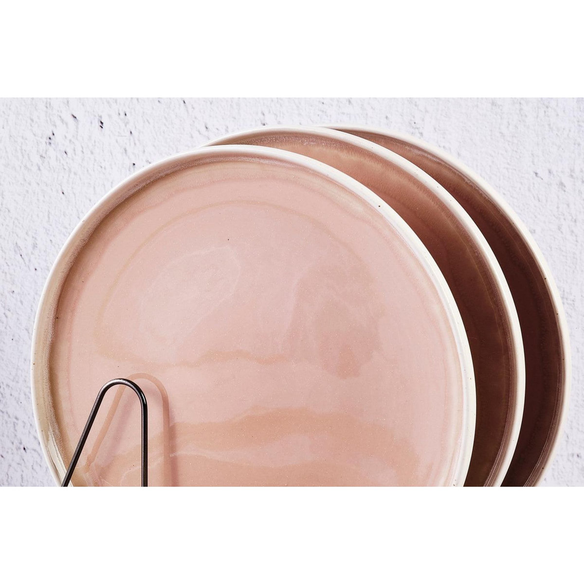BJORN Assiette OXYGEN Ø27cm - 6 pièces - Rose poudre