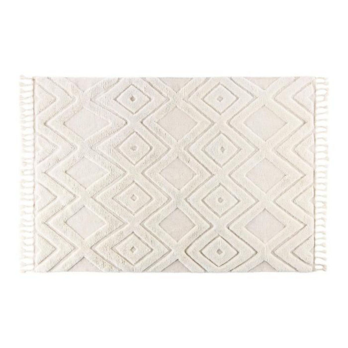 Paris Prix Tapis Déco en Laine  Dahlia  200x300cm Blanc