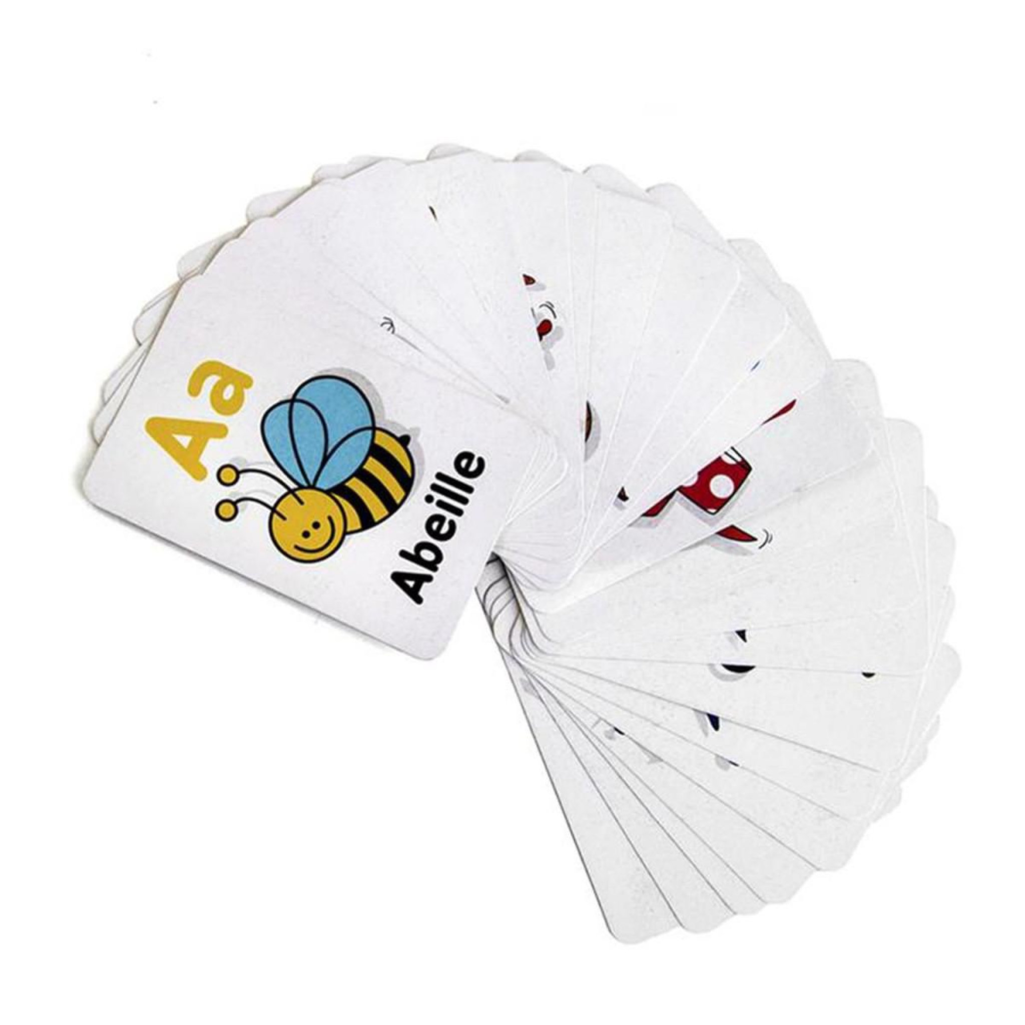 Voir la diapositive 1 : Jeux 2 momes Jeu de cartes educatives  mots  12cm blanc