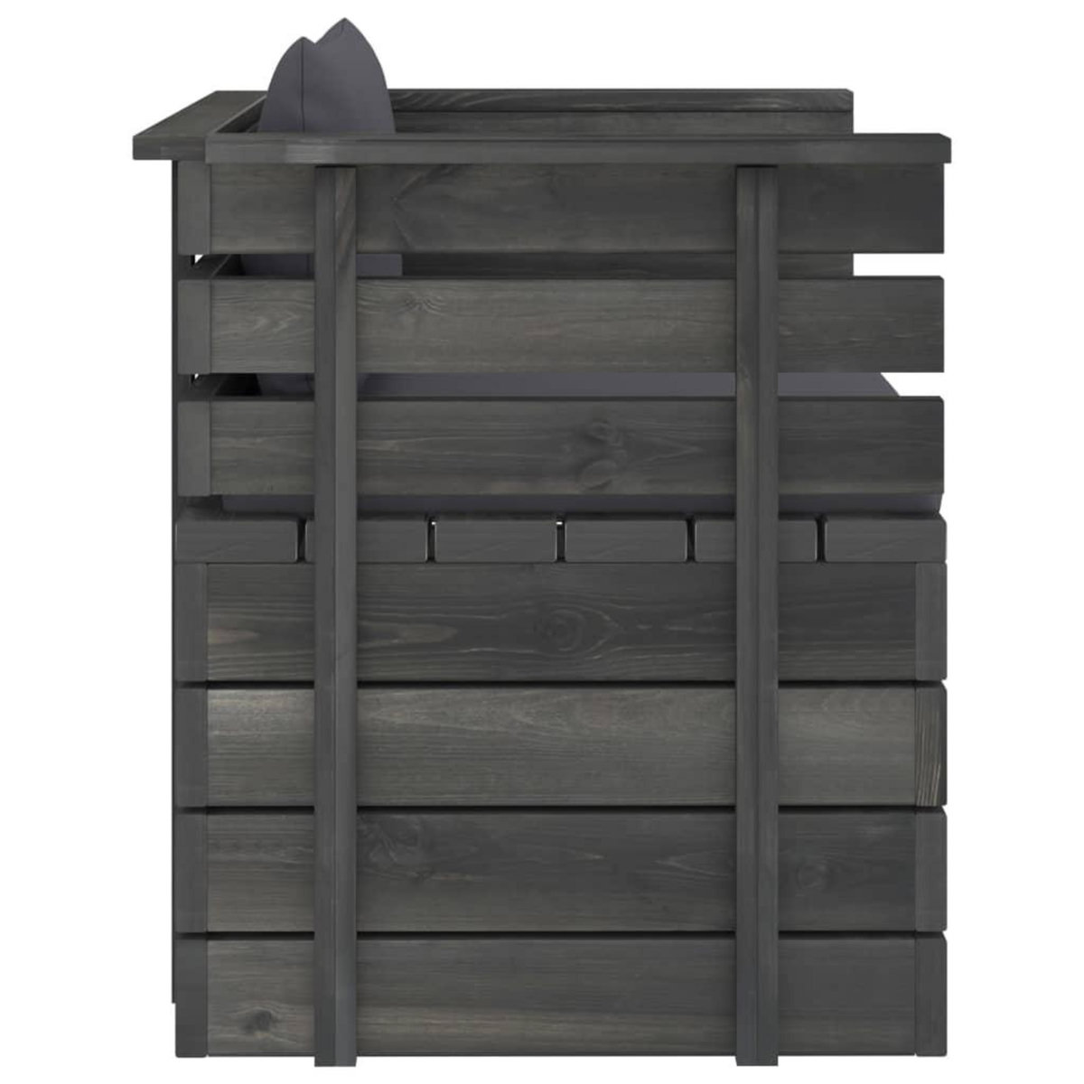 VIDAXL Fauteuil de jardin avec coussins Bois de pin