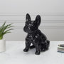 Voir la diapositive 3 : Paris Prix Statuette Déco en Céramique  Bulldog  30cm Noir