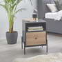 Voir la diapositive 4 : Paris Prix Table de Chevet 1 Tiroir  Ali  60cm Anthracite & Naturel