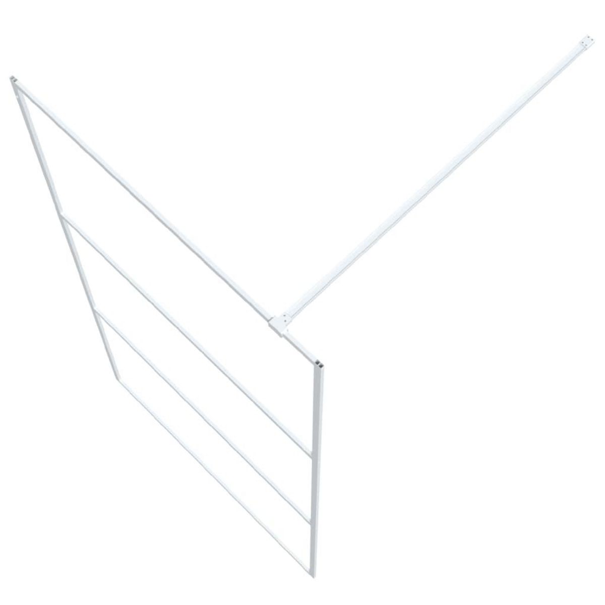 VIDAXL Paroi de douche Blanc 100x195 cm Verre ESG transparent