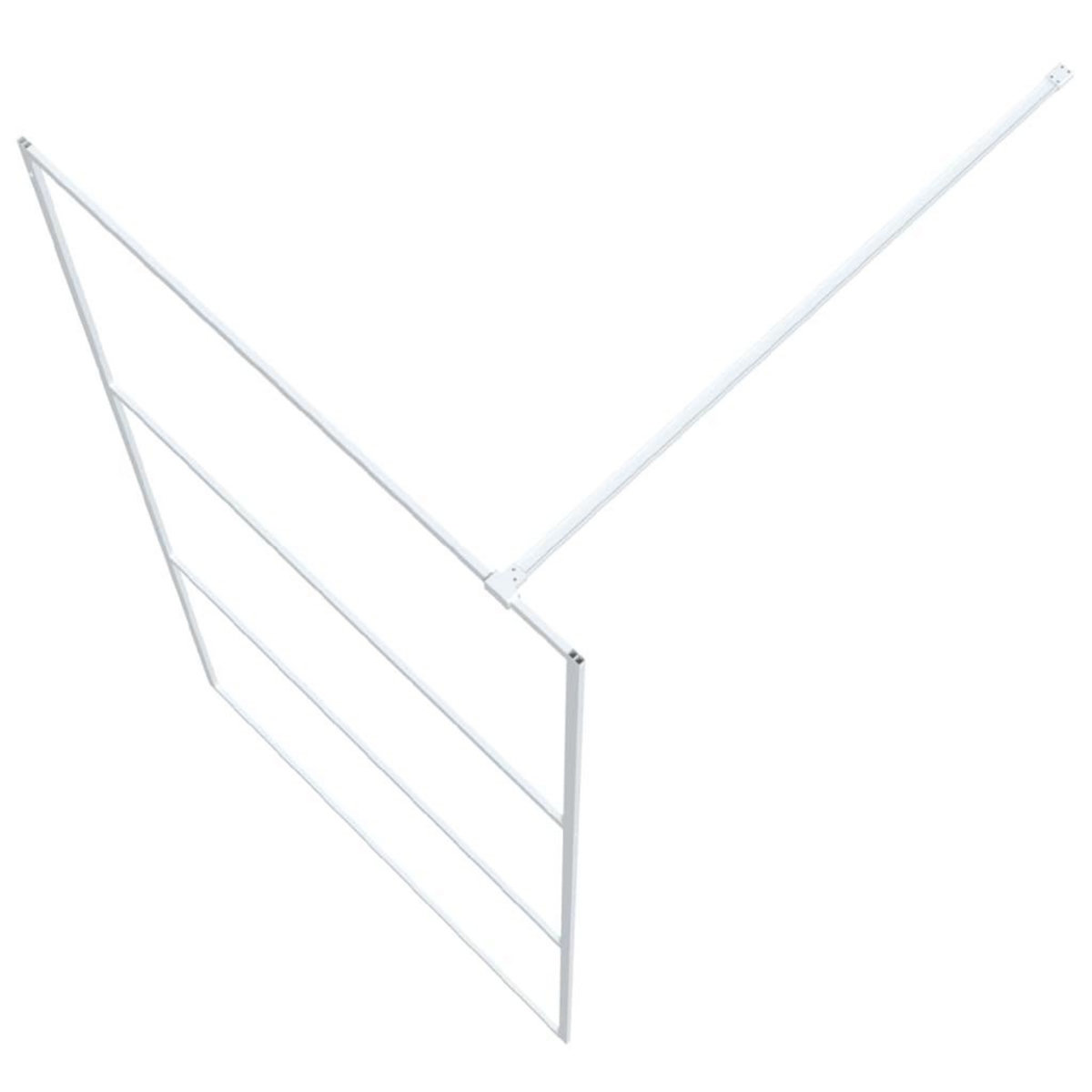 VIDAXL Paroi de douche Blanc 100x195 cm Verre ESG transparent