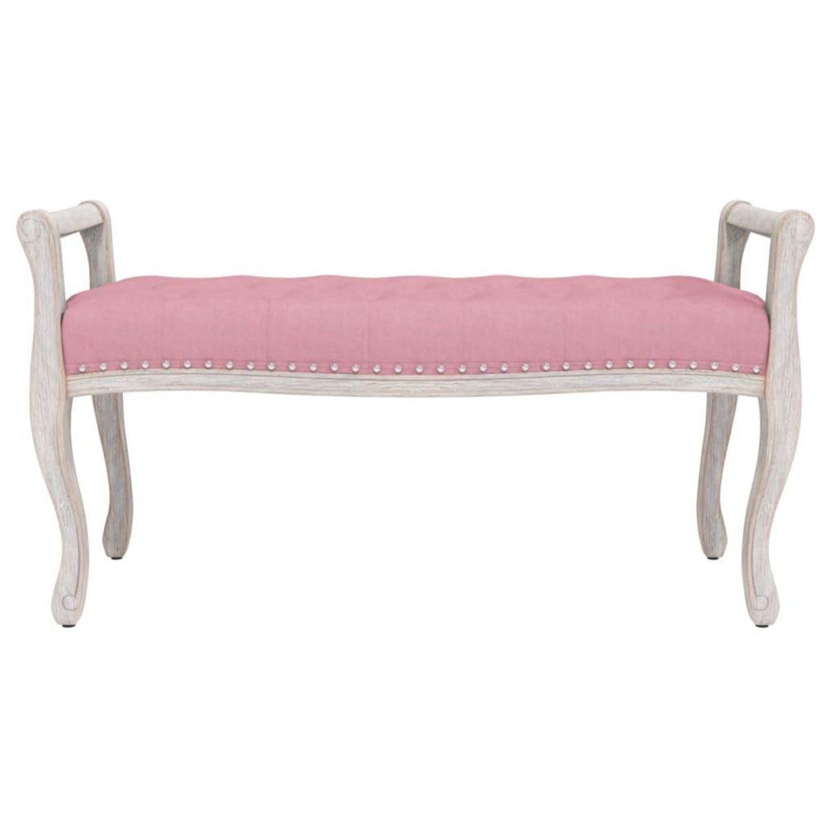 VIDAXL Banc Rose 110x45x60 cm Velours