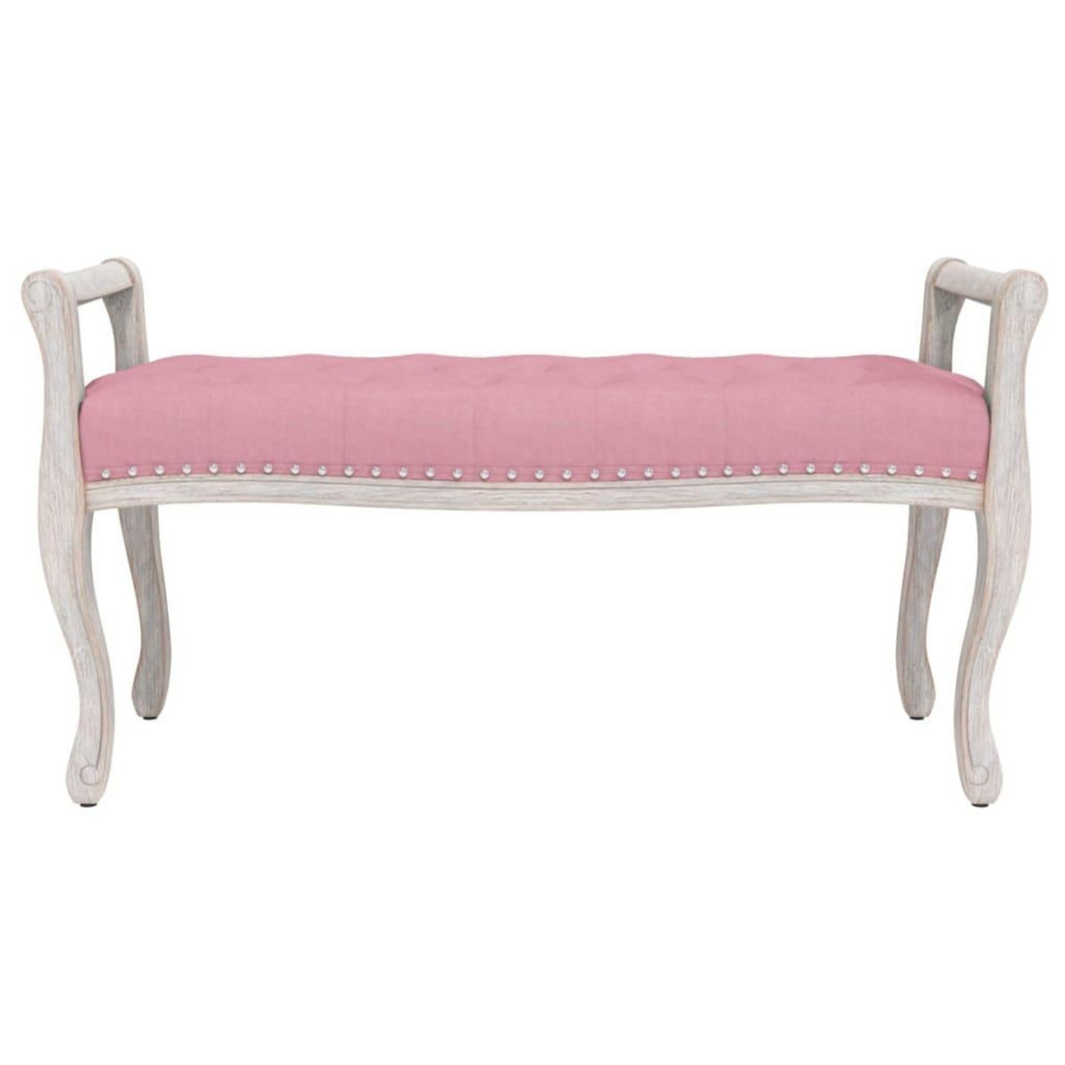 VIDAXL Banc Rose 110x45x60 cm Velours