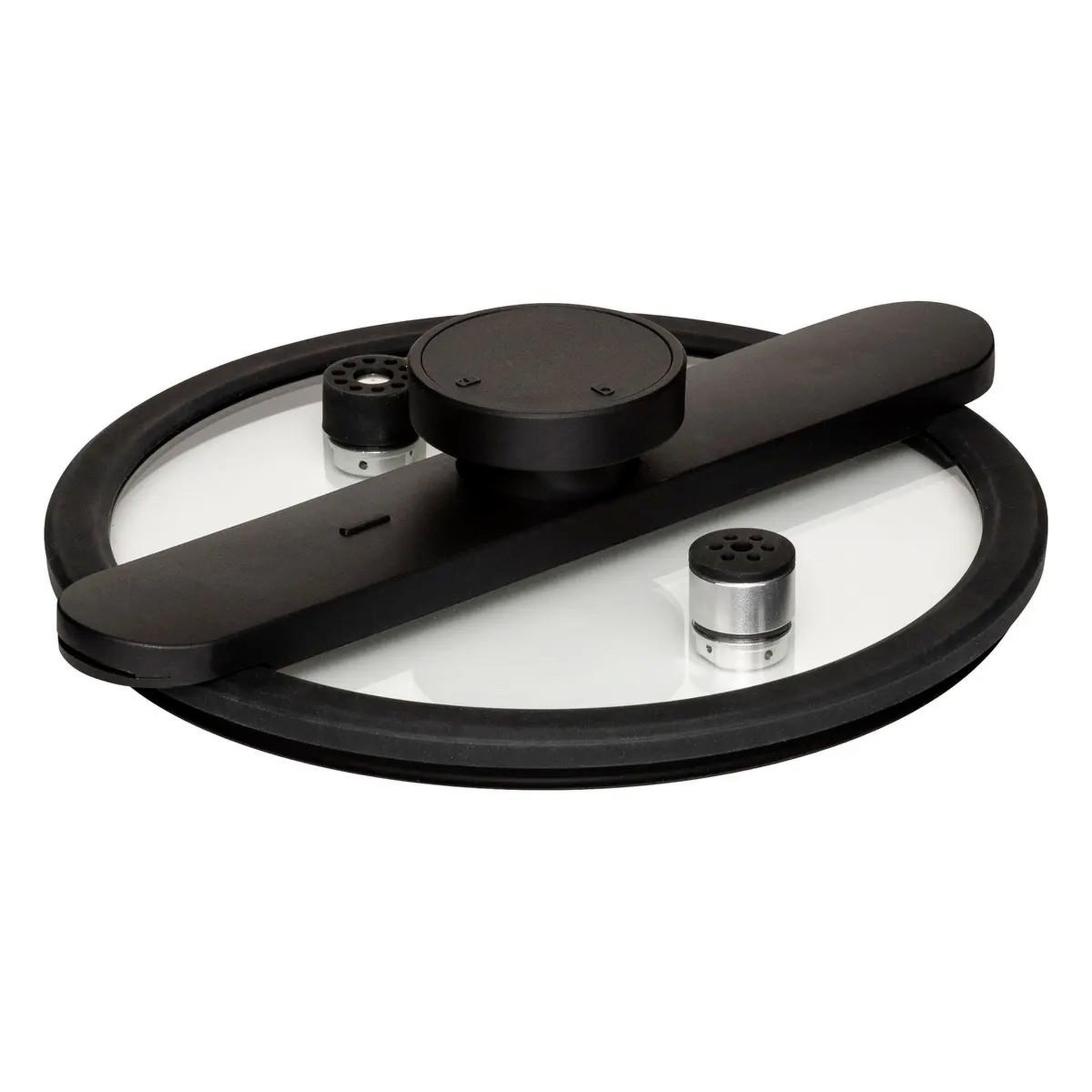 Voir la diapositive 3 : FIVE Cocotte basse pression  couvercle  34cm noir
