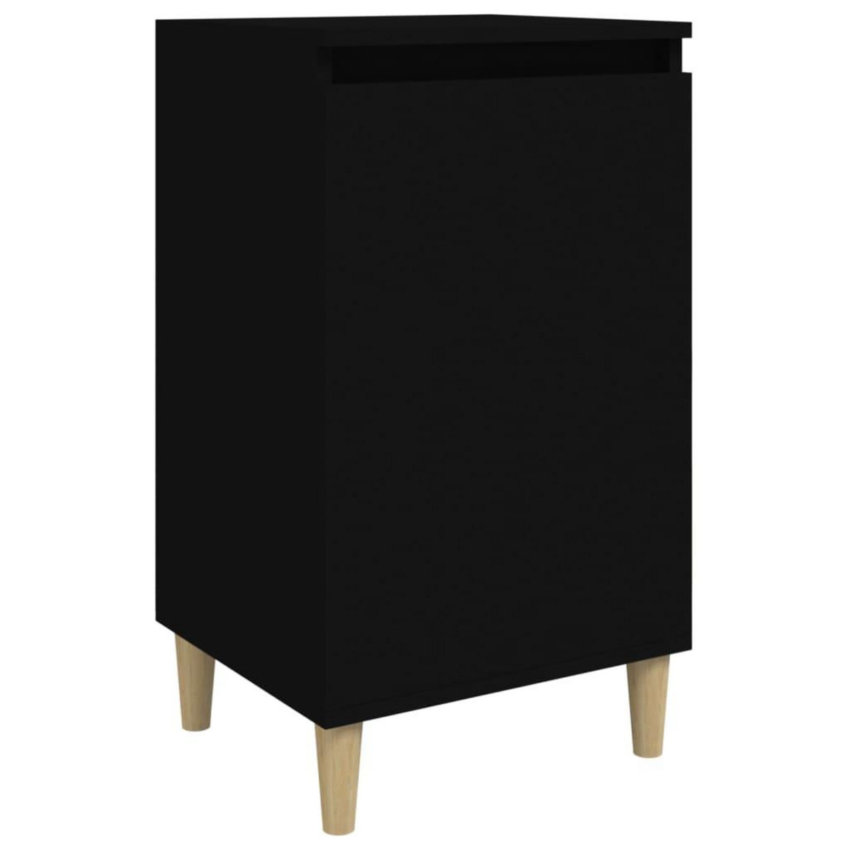 VIDAXL Table de chevet noir 40x35x70 cm bois d'ingenierie