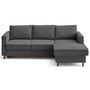 Voir la diapositive 4 : LISA DESIGN Jake - canapé d'angle droit 4 places convertible avec coffre en tissu velours relief