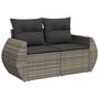 Voir la diapositive 3 : VIDAXL Salon de jardin avec coussins 10 pcs gris resine tressee
