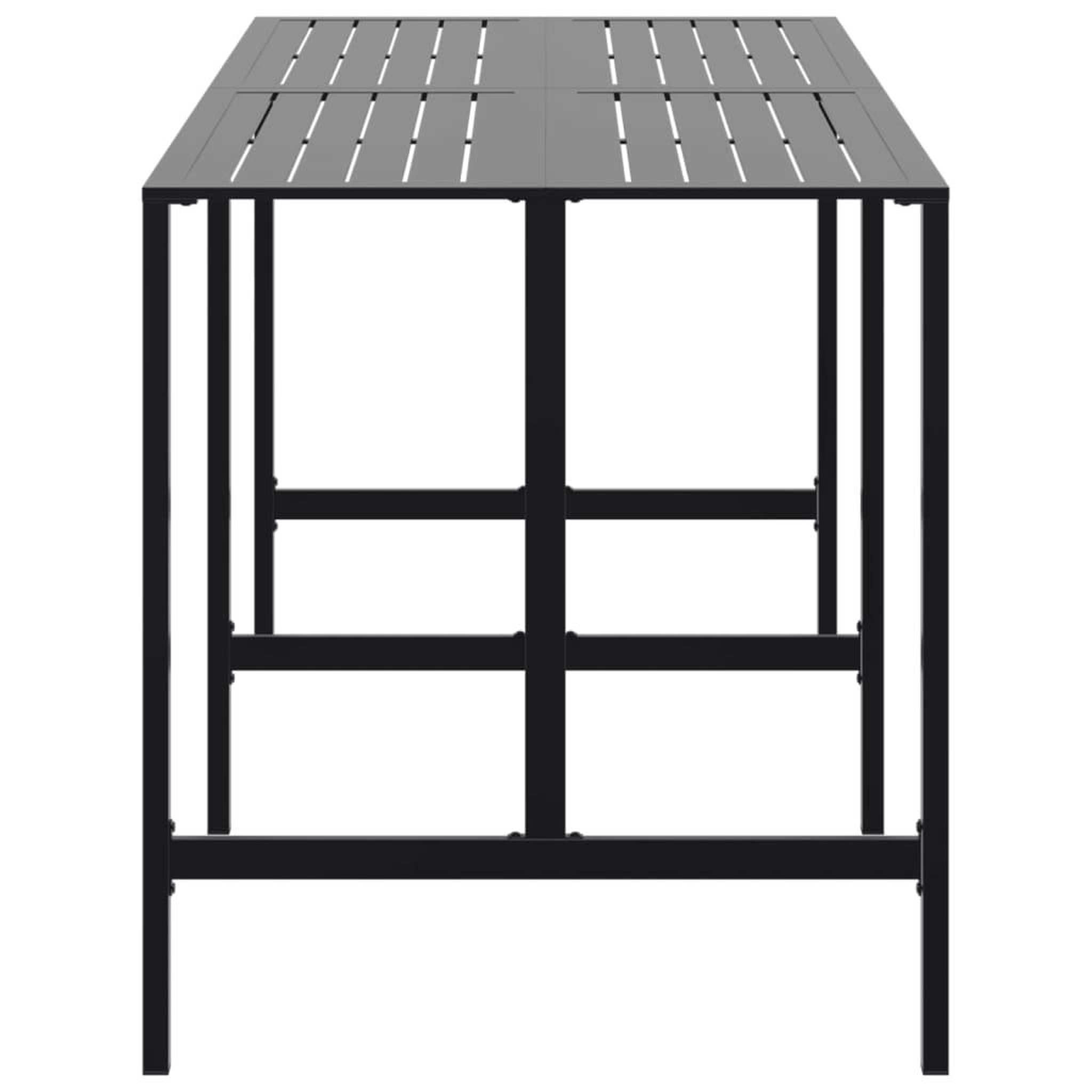 Voir la diapositive 4 : VIDAXL Table de bar noir 200x100x110 cm acier enduit de poudre