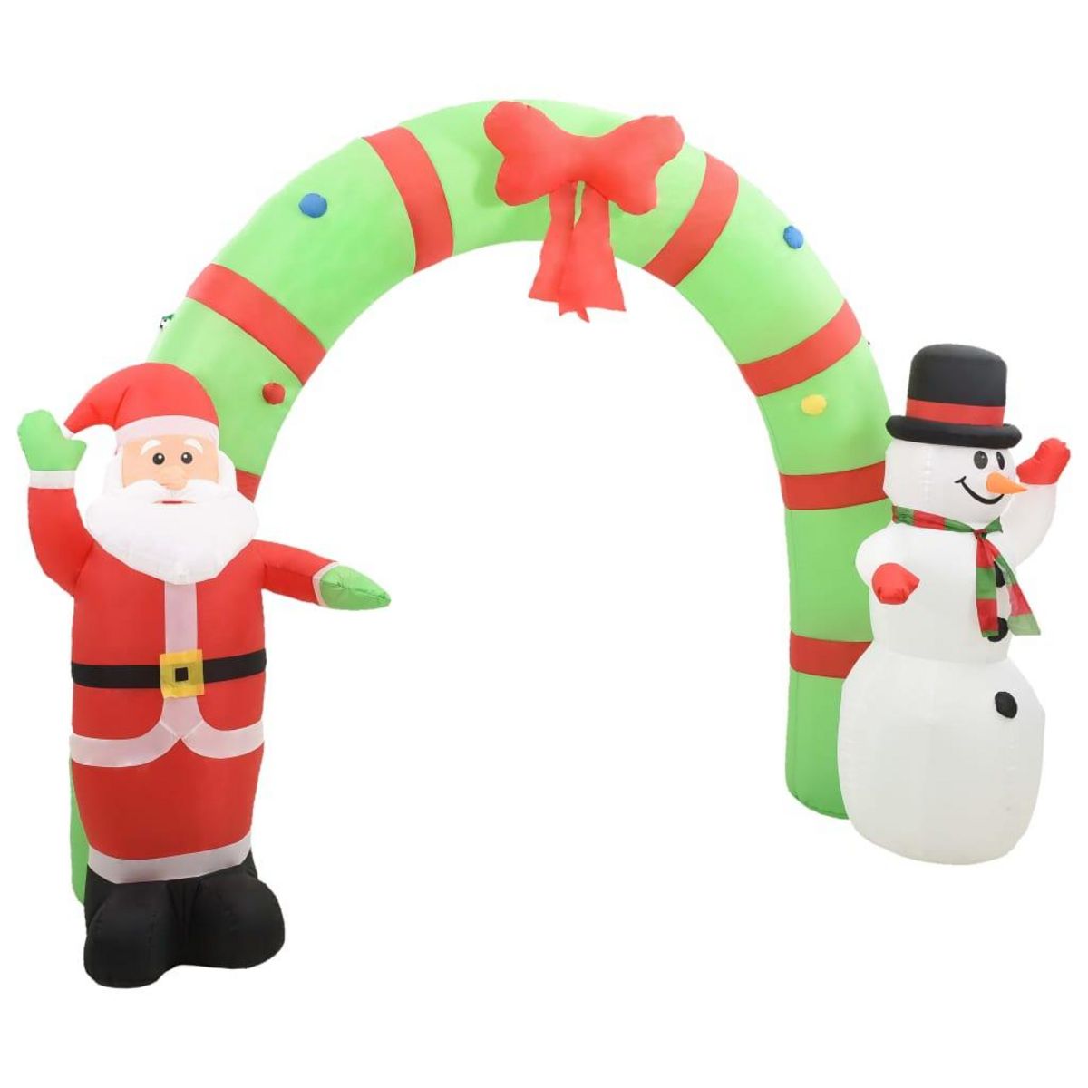 VIDAXL Arche gonflable avec Pere Noël et bonhomme de neige LED 223 cm