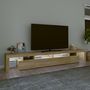 Voir la diapositive 3 : VIDAXL Meuble TV avec lumieres LED Chene sonoma 260x36,5x40 cm