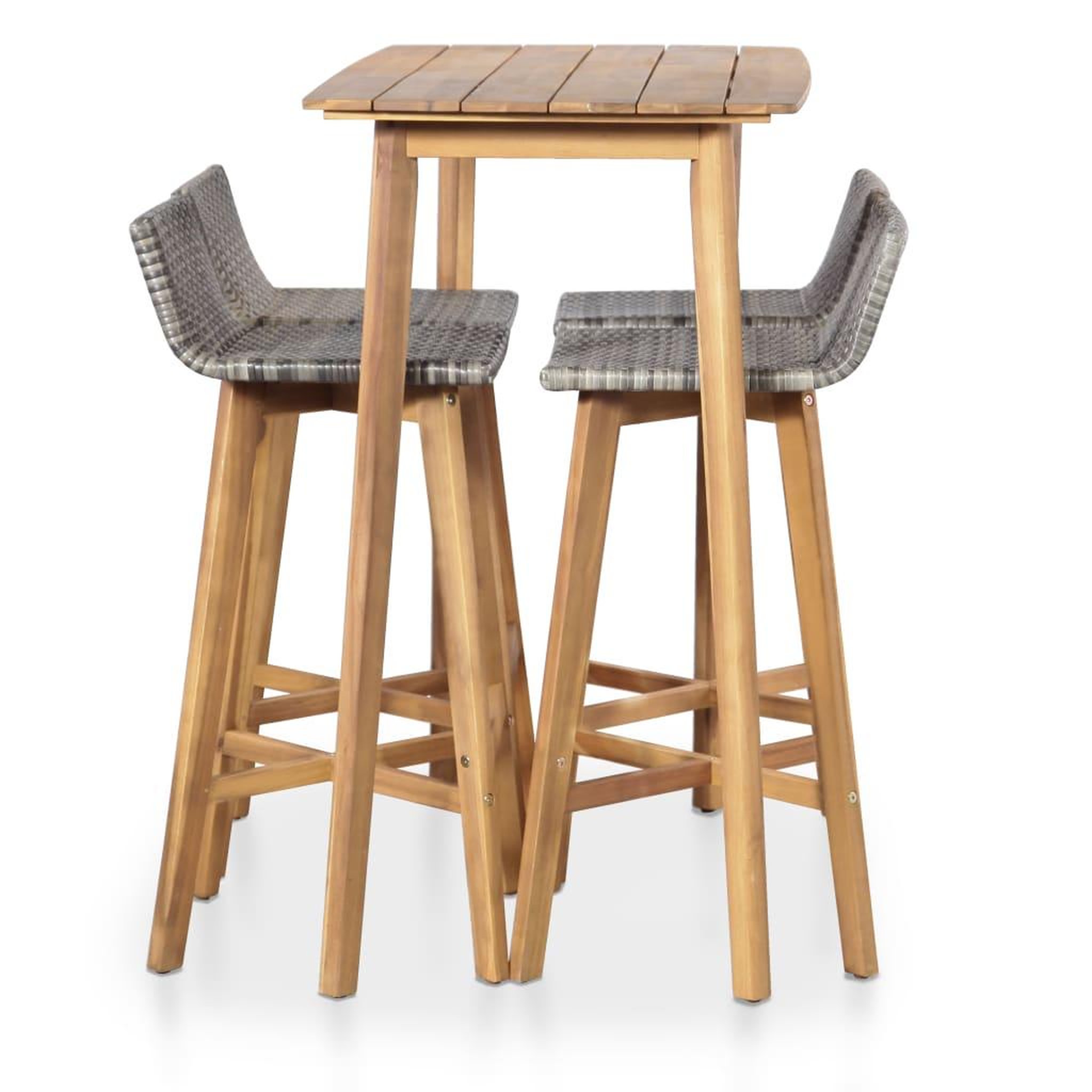 Voir la diapositive 2 : VIDAXL Ensemble a manger d'exterieur 5 pcs Bois d'acacia solide
