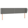 Voir la diapositive 2 : VIDAXL Tete de lit avec oreilles Gris fonce 183x23x78/88 cm Tissu