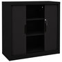 Voir la diapositive 5 : VIDAXL Armoire a portes coulissantes Noir 90x40x90 cm Acier