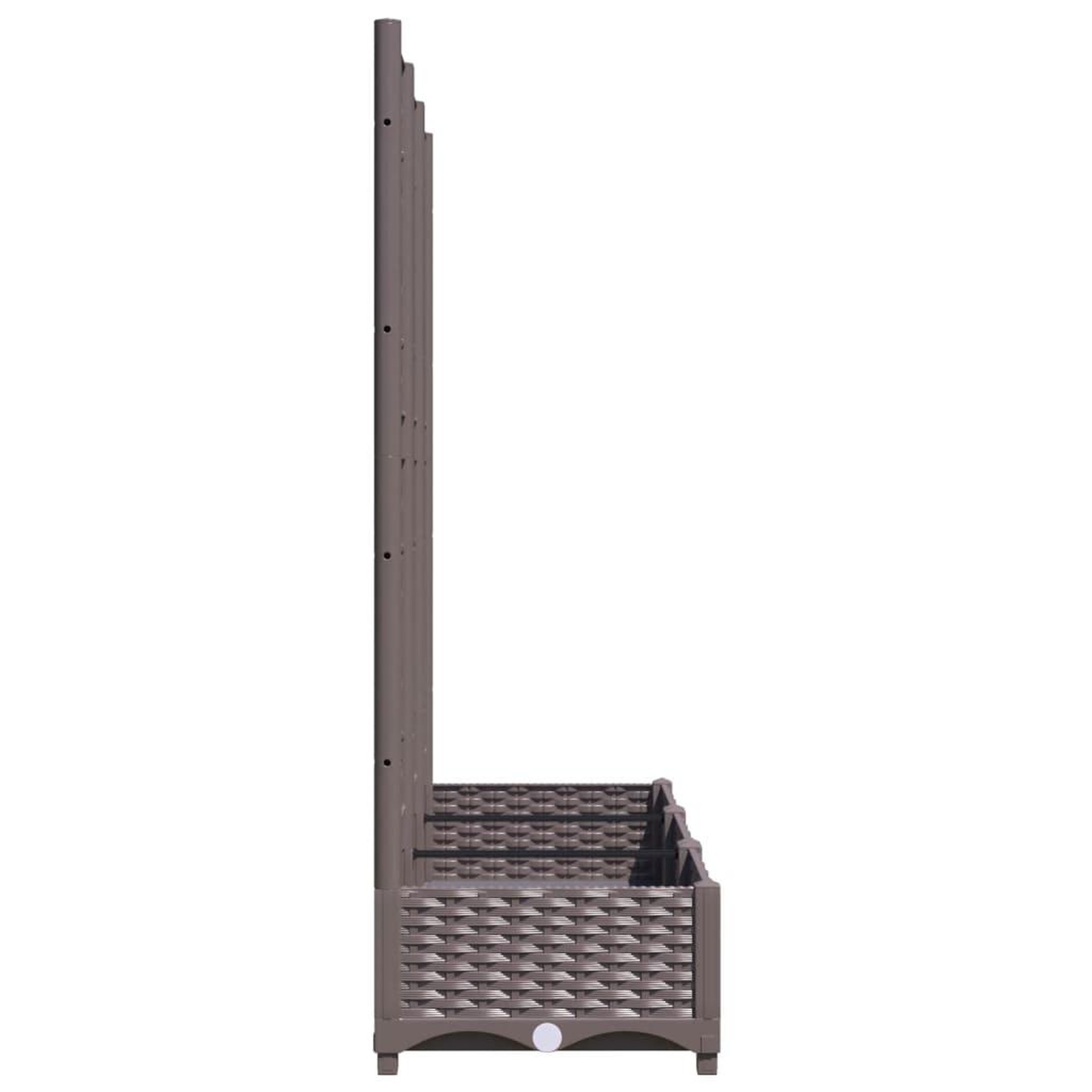 Voir la diapositive 5 : VIDAXL Jardiniere avec treillis Marron 120x40x121,5 cm PP