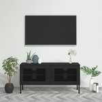 VIDAXL Meuble TV Noir 105x35x50 cm Acier